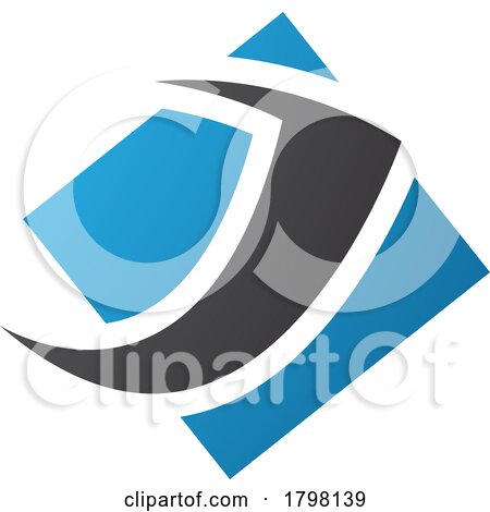 Blue and Black Diamond Square Letter J Icon by cidepix