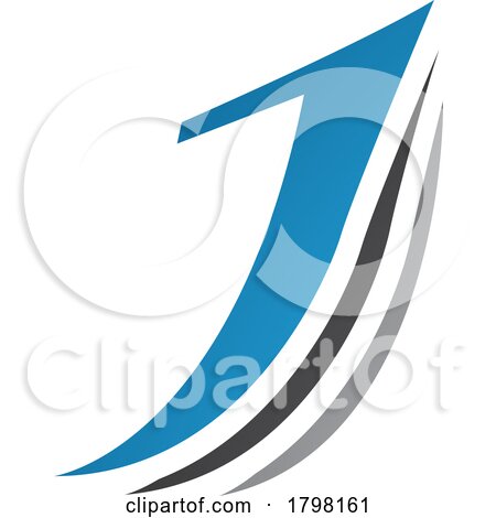 Blue and Black Layered Letter J Icon by cidepix
