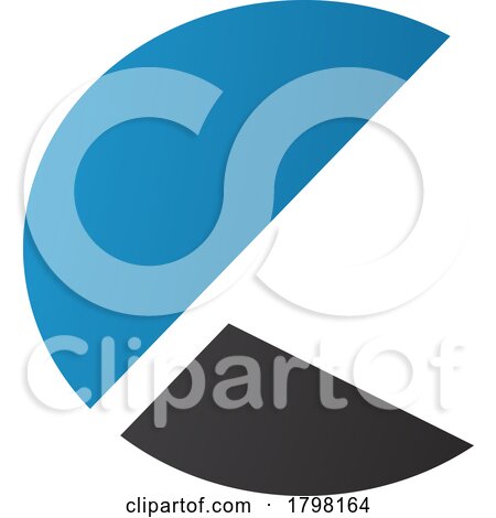 Blue and Black Letter C Icon with Half Circles by cidepix
