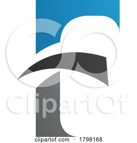 Blue and Black Letter F Icon with Pointy Tips by cidepix