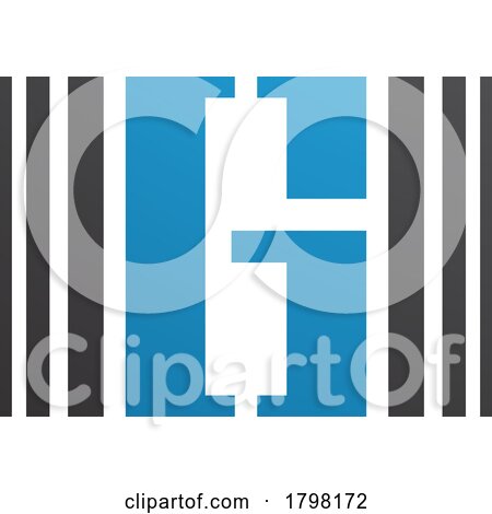Blue and Black Letter G Icon with Vertical Stripes by cidepix