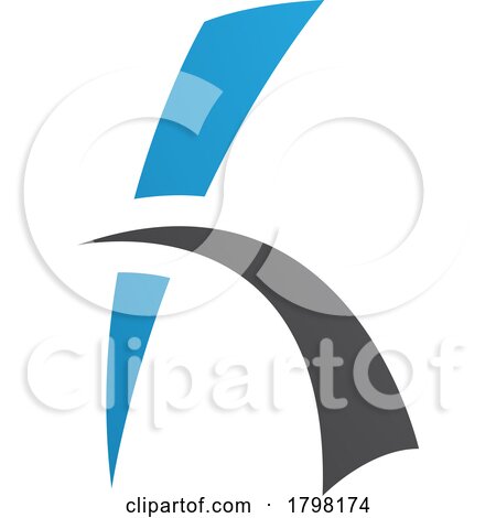 Blue and Black Letter H Icon with Spiky Lines by cidepix
