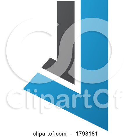 Blue and Black Letter J Icon with Straight Lines by cidepix