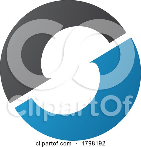 Blue and Black Letter O Icon with an S Shape in the Middle by cidepix