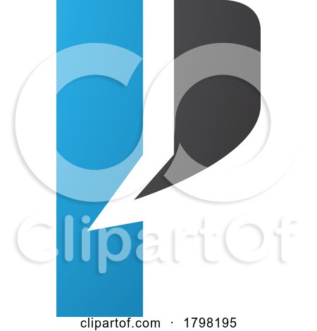 Blue and Black Letter P Icon with a Bold Rectangle by cidepix