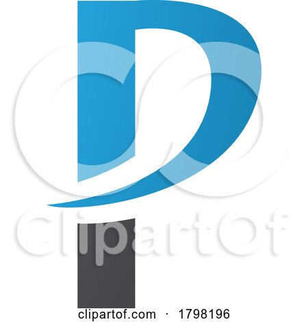 Blue and Black Letter P Icon with a Pointy Tip by cidepix