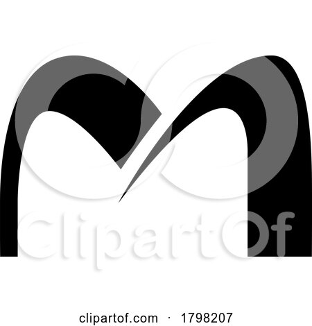 Black Arch Shaped Letter M Icon by cidepix