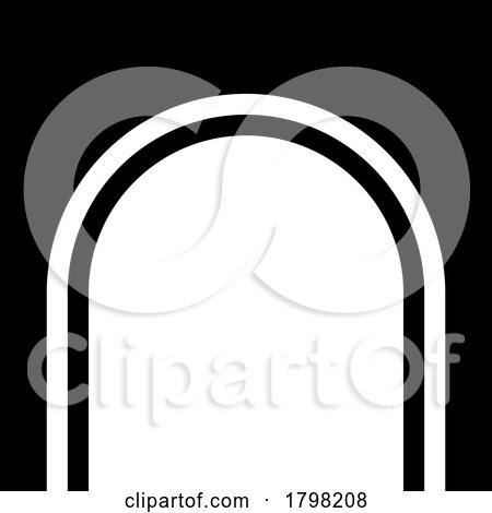 Black Arch Shaped Letter N Icon by cidepix