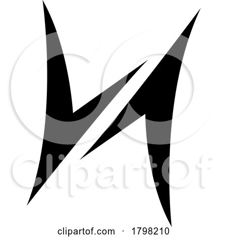 Black Arrow Shaped Letter H Icon by cidepix