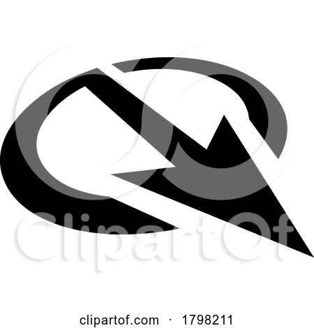 Black Arrow Shaped Letter Q Icon by cidepix