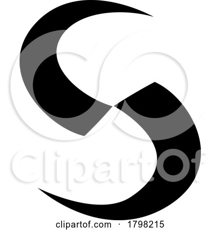 Black Blade Shaped Letter S Icon by cidepix