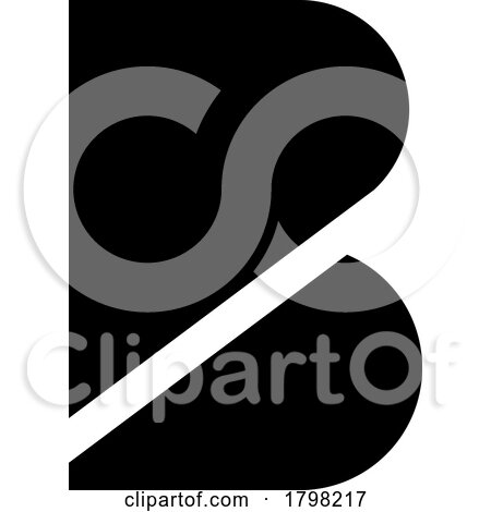 Black Bold Letter B Icon by cidepix