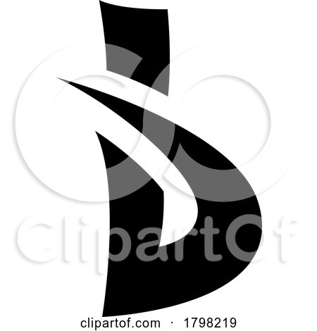 Black Bold Spiky Letter B Icon by cidepix