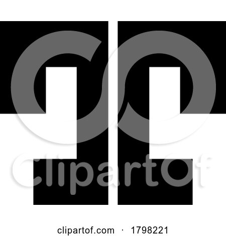 Black Bold Split Shaped Letter T Icon by cidepix