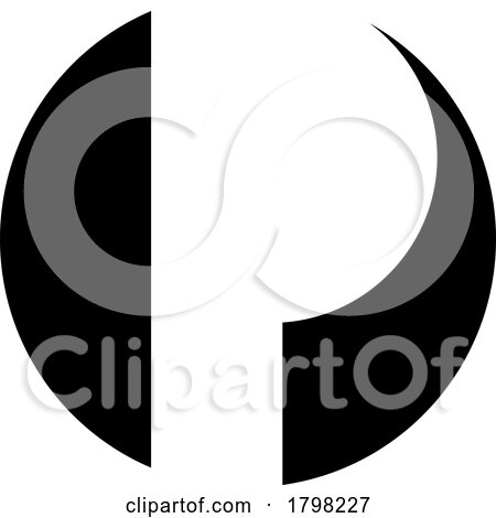 Black Circle Shaped Letter P Icon by cidepix