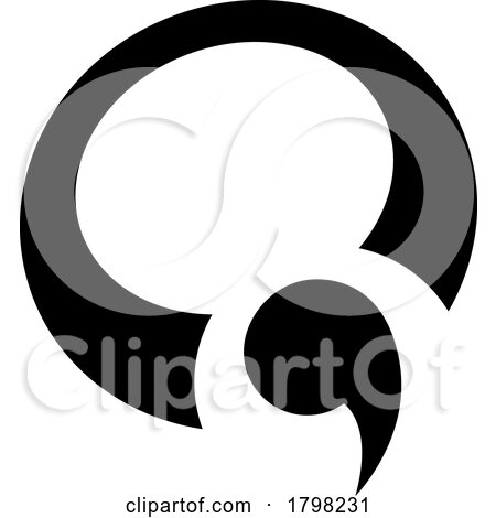 Black Comma Shaped Letter Q Icon by cidepix