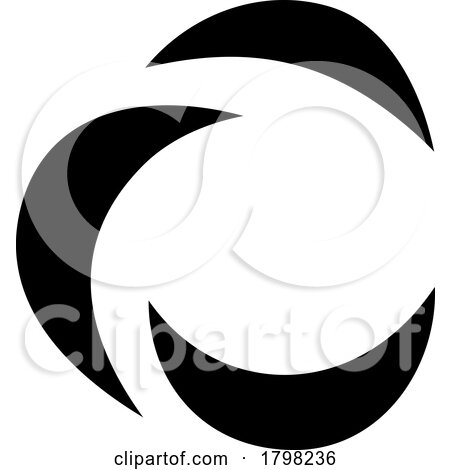 Black Crescent Shaped Letter C Icon by cidepix