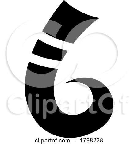 Black Curly Spike Shape Letter B Icon by cidepix