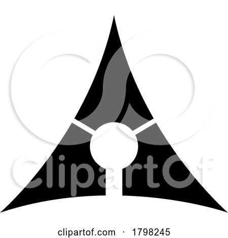 Black Deflated Triangle Letter a Icon by cidepix