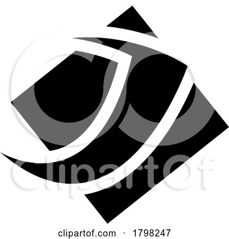 Black Diamond Square Letter J Icon by cidepix