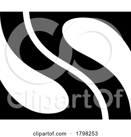 Black Fish Fin Shaped Letter S Icon by cidepix