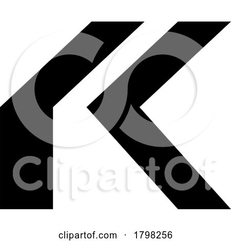 Black Folded Letter K Icon by cidepix