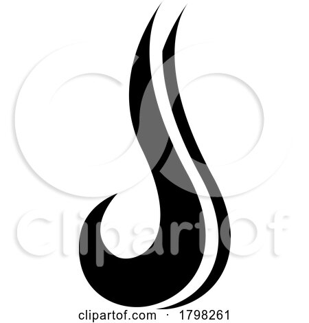 Black Hook Shaped Letter J Icon by cidepix