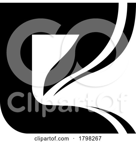 Black Wavy Layered Letter E Icon by cidepix