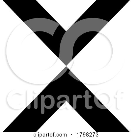 Black V Shaped Letter X Icon by cidepix
