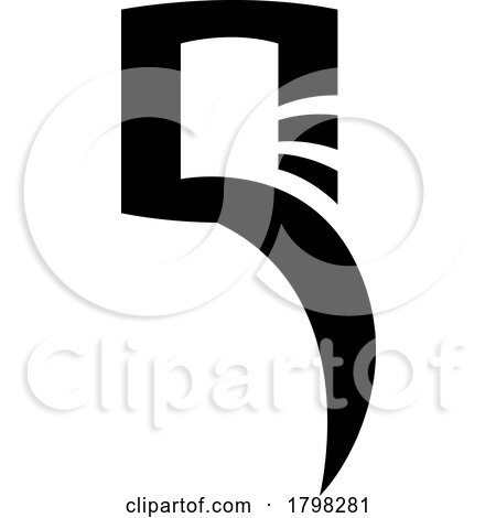 Black Square Shaped Letter Q Icon by cidepix