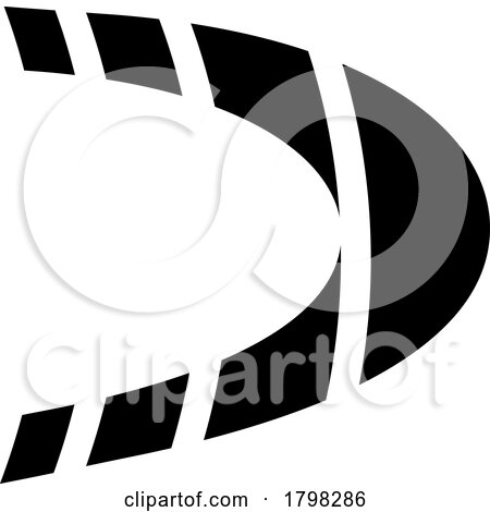 Black Striped Letter D Icon by cidepix
