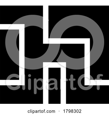 Black Square Shaped Letter H Icon by cidepix