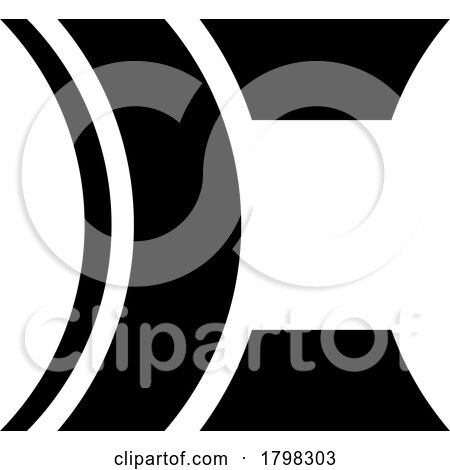Black Lens Shaped Letter C Icon by cidepix