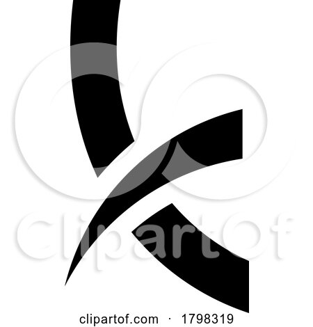 Black Spiky Lowercase Letter K Icon by cidepix