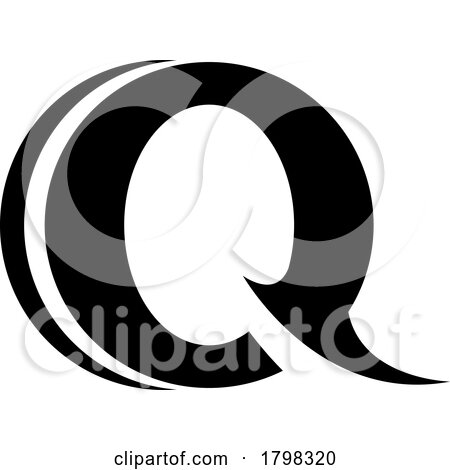Black Spiky Round Shaped Letter Q Icon by cidepix