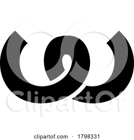 Black Spring Shaped Letter W Icon by cidepix