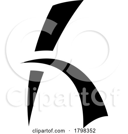 Black Letter H Icon with Spiky Lines by cidepix