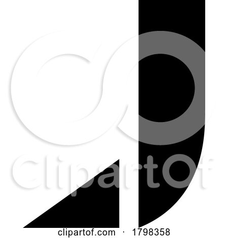 Black Letter J Icon with a Triangular Tip by cidepix