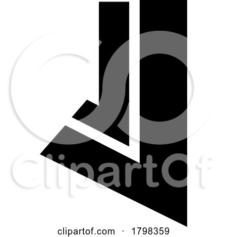 Black Letter J Icon with Straight Lines by cidepix
