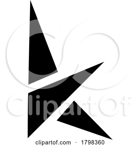 Black Letter K Icon with Triangles by cidepix
