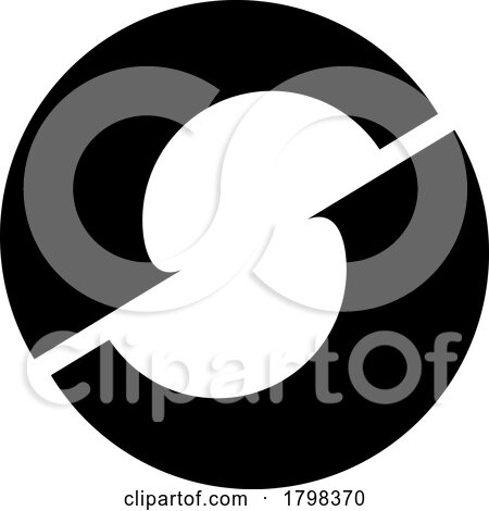 Black Letter O Icon with an S Shape in the Middle by cidepix