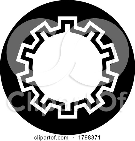 Black Letter O Icon with Castle Wall Pattern by cidepix