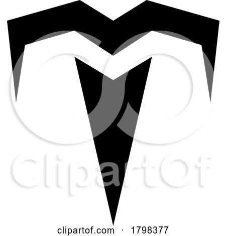 Black Letter T Icon with Pointy Tips by cidepix