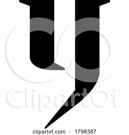 Black Lowercase Letter Y Icon by cidepix