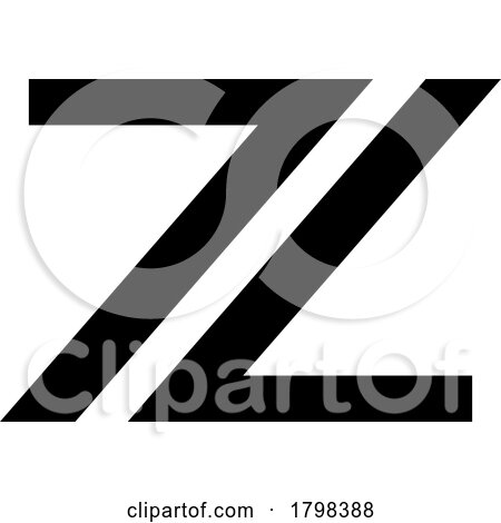 Black Number 7 Shaped Letter Z Icon by cidepix