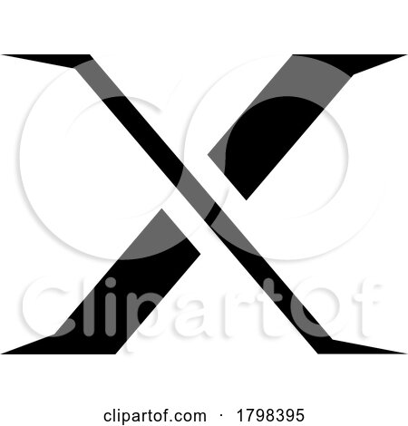 Black Pointy Tipped Letter X Icon by cidepix