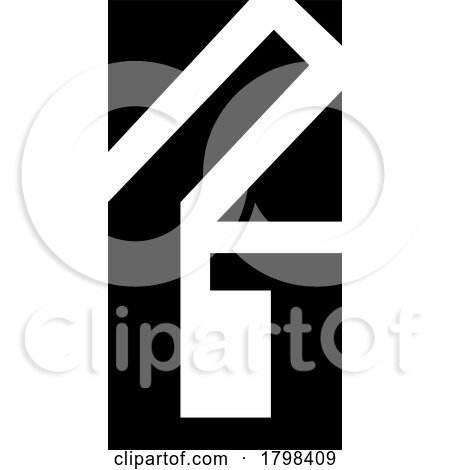 Black Rectangular Letter G or Number 6 Icon by cidepix