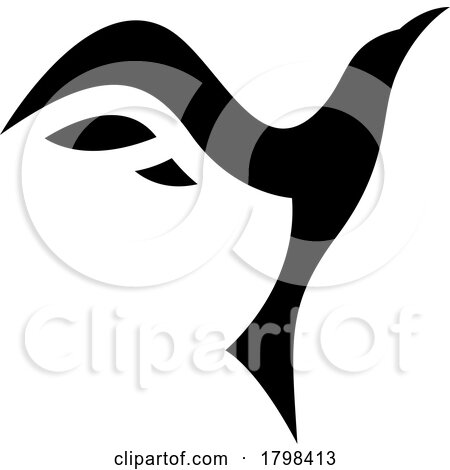 Black Rising Bird Shaped Letter Y Icon by cidepix