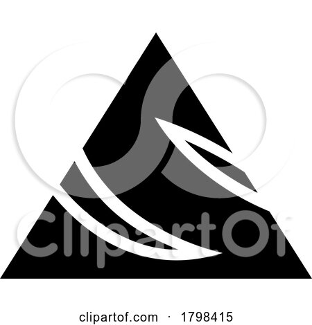 Black Triangle Shaped Letter S Icon by cidepix