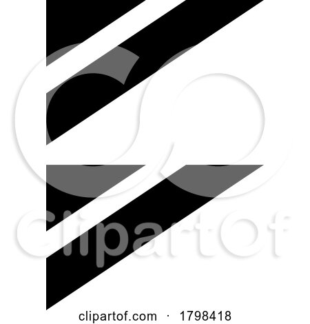 Black Triangular Flag Shaped Letter B Icon by cidepix